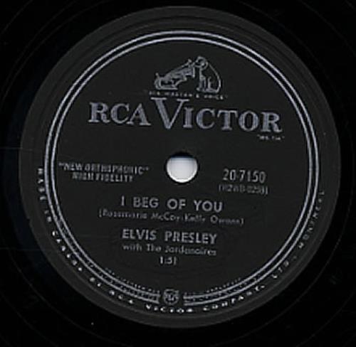 Elvis Presley Don't 78rpm shellac record Canadian ELV78DO296937