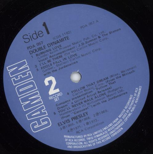 Elvis Presley Double Dynamite 2-LP vinyl record set (Double LP Album) UK ELV2LDO887653