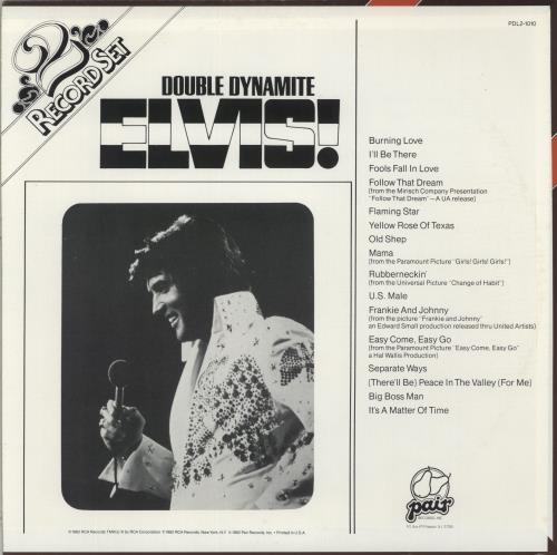 Elvis Presley Double Dynamite 2-LP vinyl record set (Double LP Album) US ELV2LDO887661