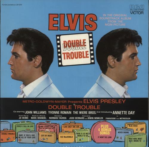 Elvis Presley Double Trouble vinyl LP album (LP record) Australian ELVLPDO715204