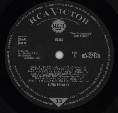 Elvis Presley Elvis - 1st/2nd Transitional - VG vinyl LP album (LP record) UK ELVLPEL758680