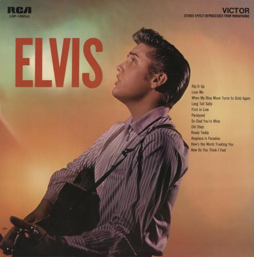 Elvis Presley Elvis - orange label vinyl LP album (LP record) US ELVLPEL887271