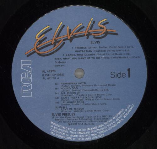 Elvis Presley Elvis - TV Special vinyl LP album (LP record) UK ELVLPEL369450