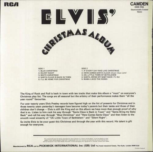 Elvis Presley Elvis' Christmas Album vinyl LP album (LP record) UK ELVLPEL848569