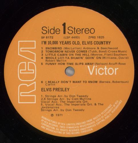 Elvis Presley Elvis Country vinyl LP album (LP record) UK ELVLPEL273613