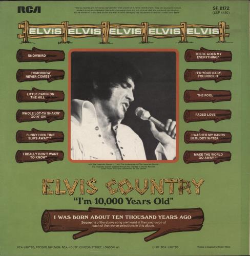 Elvis Presley Elvis Country vinyl LP album (LP record) UK ELVLPEL273613