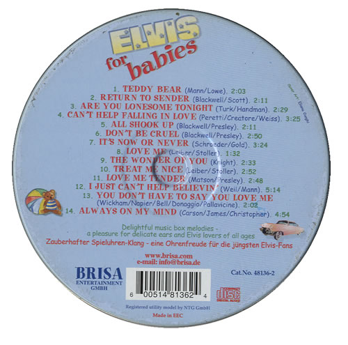 Elvis Presley Elvis For Babies CD album (CDLP) German ELVCDEL588045