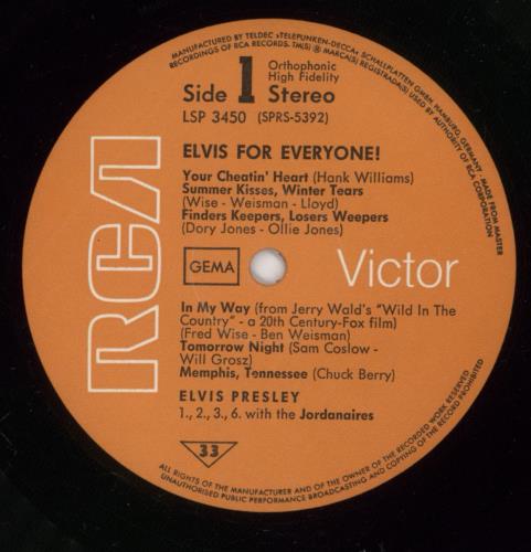 Elvis Presley Elvis For Everyone! vinyl LP album (LP record) German ELVLPEL698292