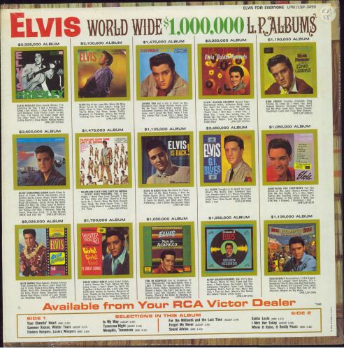 Elvis Presley Elvis For Everyone! vinyl LP album (LP record) US ELVLPEL807814
