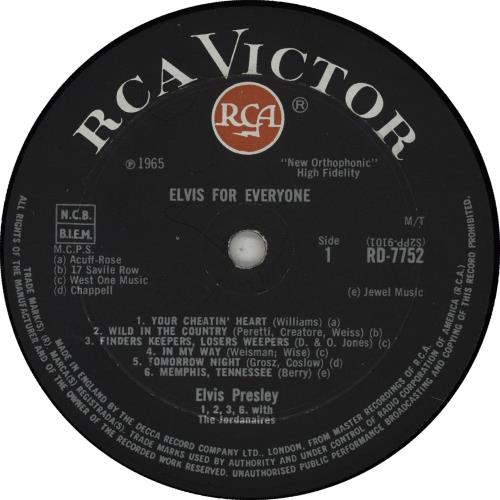 Elvis Presley Elvis For Everyone - Red Spot - VG vinyl LP album (LP record) UK ELVLPEL607046