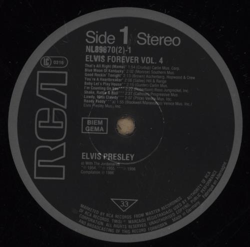 Elvis Presley Elvis Forever Volume 4 2-LP vinyl record set (Double LP Album) German ELV2LEL888357
