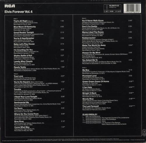 Elvis Presley Elvis Forever Volume 4 2-LP vinyl record set (Double LP Album) German ELV2LEL888357