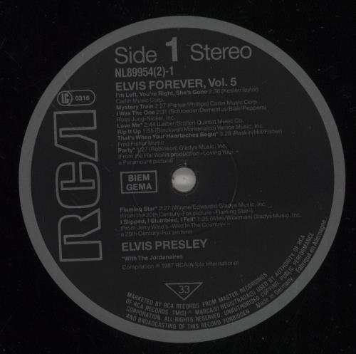 Elvis Presley Elvis Forever Volume 5 2-LP vinyl record set (Double LP Album) German ELV2LEL888635