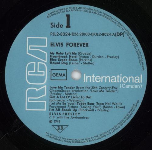 Elvis Presley Elvis Forever 2-LP vinyl record set (Double LP Album) German ELV2LEL587687