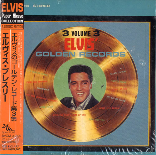 Elvis Presley Elvis' Golden Records Volume 3 CD album (CDLP) Japanese ELVCDEL392255