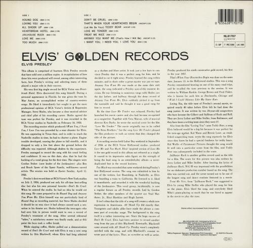Elvis Presley Elvis' Golden Records vinyl LP album (LP record) UK ELVLPEL876824