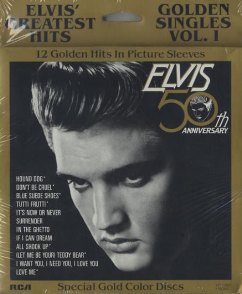 Elvis Presley Elvis' Greatest Hits - Golden Singles Vol. 1 - Gold Vinyl box set US ELVBXEL467048