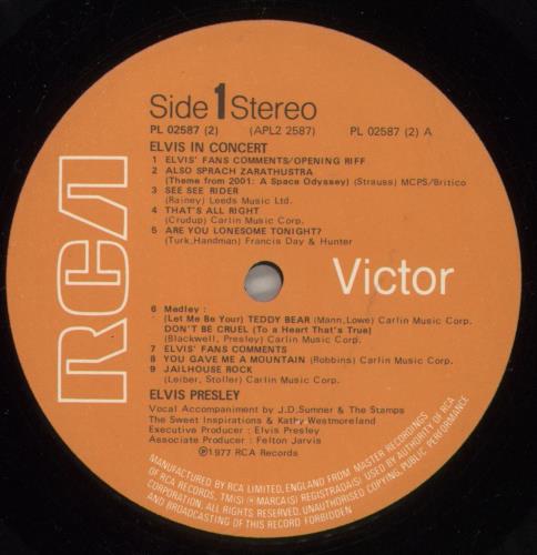 Elvis Presley Elvis In Concert - Hype Stickered 2-LP vinyl record set (Double LP Album) UK ELV2LEL877957