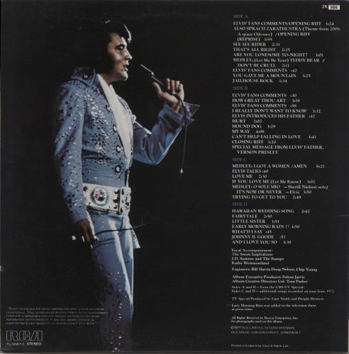 Elvis Presley Elvis In Concert 2-LP vinyl record set (Double LP Album) UK ELV2LEL233445