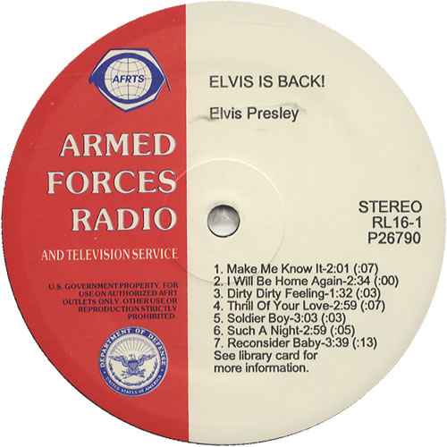 Elvis Presley Elvis Is Back! vinyl LP album (LP record) US ELVLPEL514042