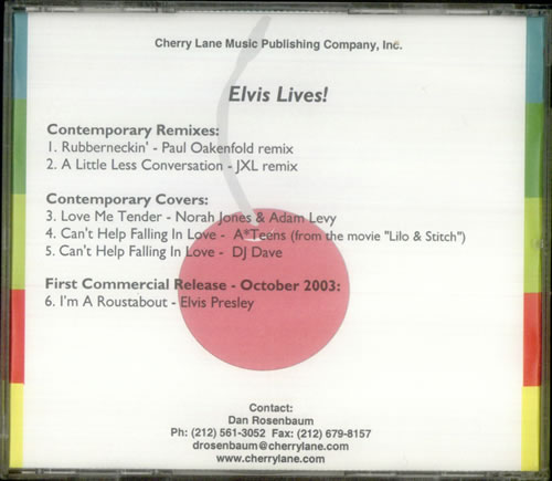 Elvis Presley Elvis Lives! CD-R acetate US ELVCREL543236