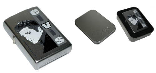 Elvis Presley Elvis Monochrome Zippo Lighter memorabilia UK ELVMMEL374882