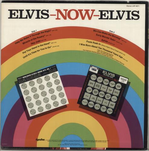 Elvis Presley Elvis Now vinyl LP album (LP record) US ELVLPEL718797