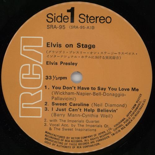 Elvis Presley Elvis On Stage EP + OBI 7" vinyl single (7 inch record / 45) Japanese ELV07EL364585