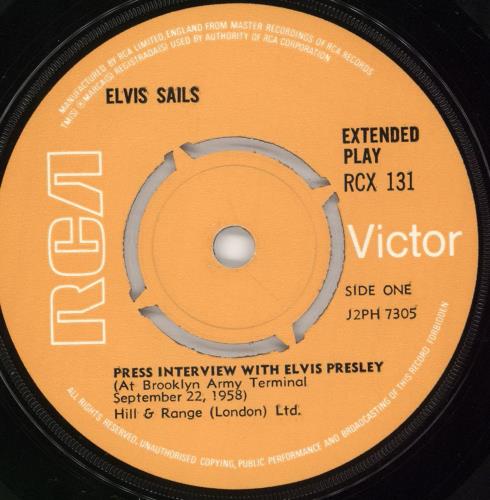 Elvis Presley Elvis Sails - 3rd - EX 7" vinyl single (7 inch record / 45) UK ELV07EL721379