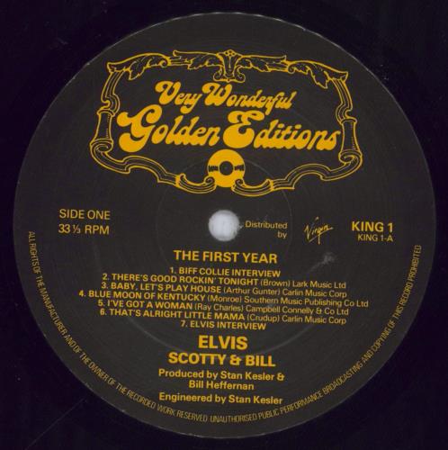 Elvis Presley Elvis, Scotty And Bill - The First Year vinyl LP album (LP record) UK ELVLPEL838463