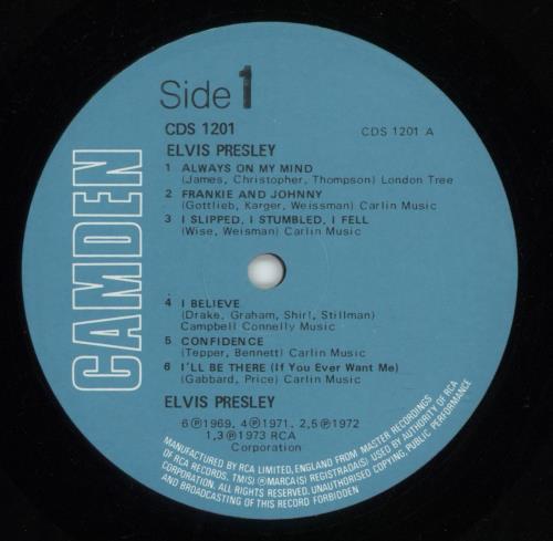 Elvis Presley Elvis vinyl LP album (LP record) UK ELVLPEL373188