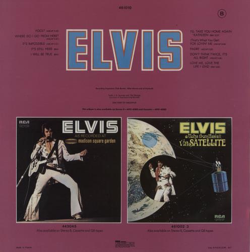 Elvis Presley Elvis vinyl LP album (LP record) French ELVLPEL757329