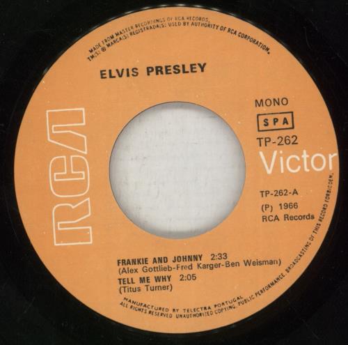 Elvis Presley Frankie And Johnny 7" vinyl single (7 inch record / 45) Portuguese ELV07FR888411
