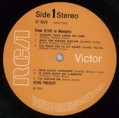 Elvis Presley From Elvis In Memphis - EX vinyl LP album (LP record) UK ELVLPFR802447