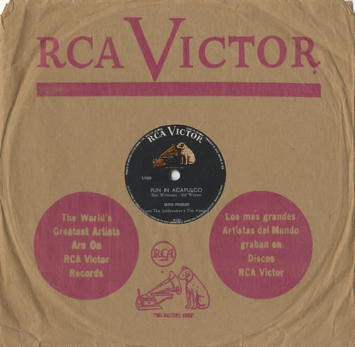 Elvis Presley Fun In Acapulco 78rpm shellac record Colombian ELV78FU512158