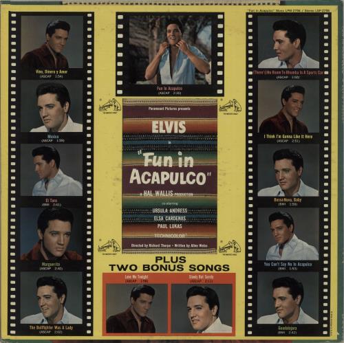 Elvis Presley Fun In Acapulco vinyl LP album (LP record) US ELVLPFU524702