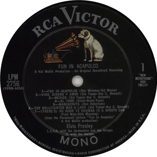 Elvis Presley Fun In Acapulco vinyl LP album (LP record) US ELVLPFU524702