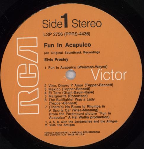 Elvis Presley Fun In Acapulco vinyl LP album (LP record) US ELVLPFU833664
