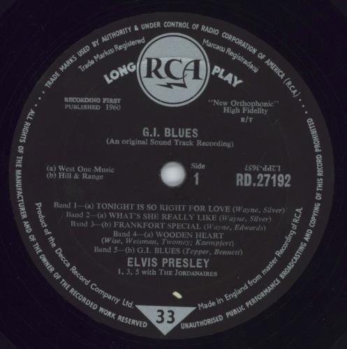 Elvis Presley G.I. Blues - 1st - EX vinyl LP album (LP record) UK ELVLPGI575257