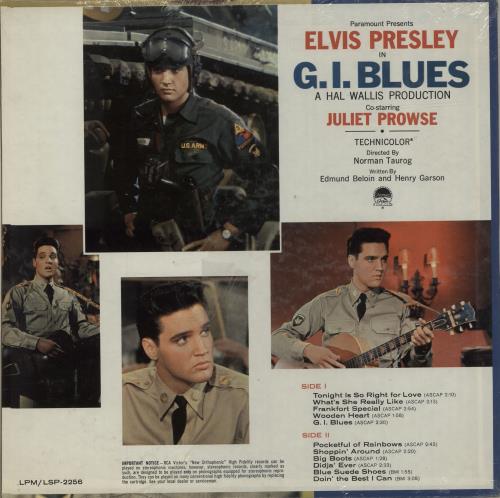 Elvis Presley G.I. Blues - 2nd - Mono - shrink vinyl LP album (LP record) US ELVLPGI685277