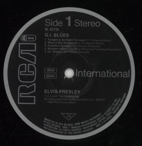 Elvis Presley G.I. Blues vinyl LP album (LP record) UK ELVLPGI369488