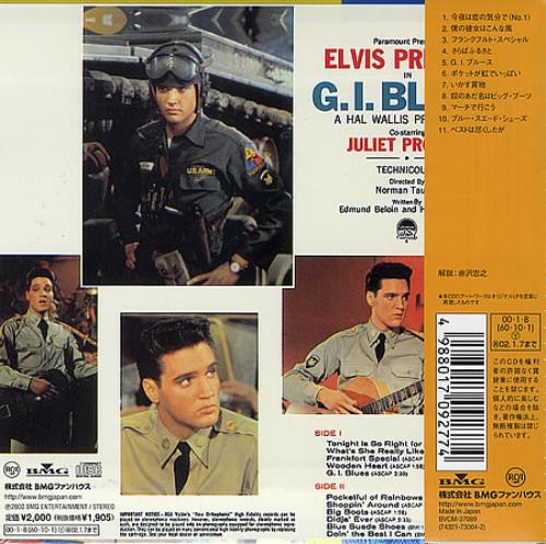 Elvis Presley G.I. Blues CD album (CDLP) Japanese ELVCDGI392234
