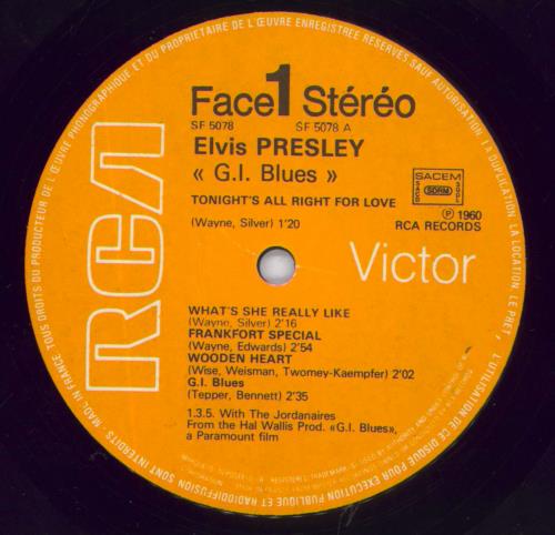 Elvis Presley G.I. Blues vinyl LP album (LP record) French ELVLPGI831769