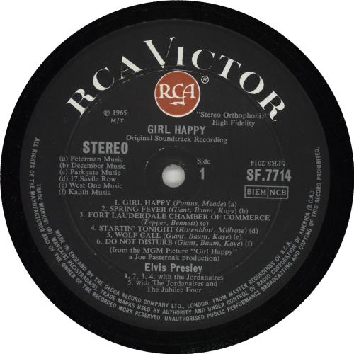 Elvis Presley Girl Happy - Red Spot vinyl LP album (LP record) UK ELVLPGI740821