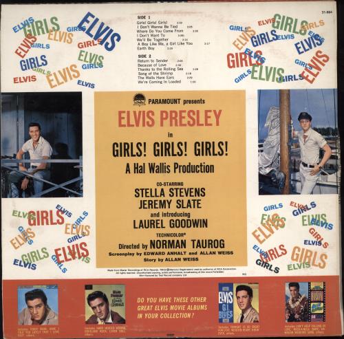 Elvis Presley Girls! Girls! Girls! vinyl LP album (LP record) South African ELVLPGI776412