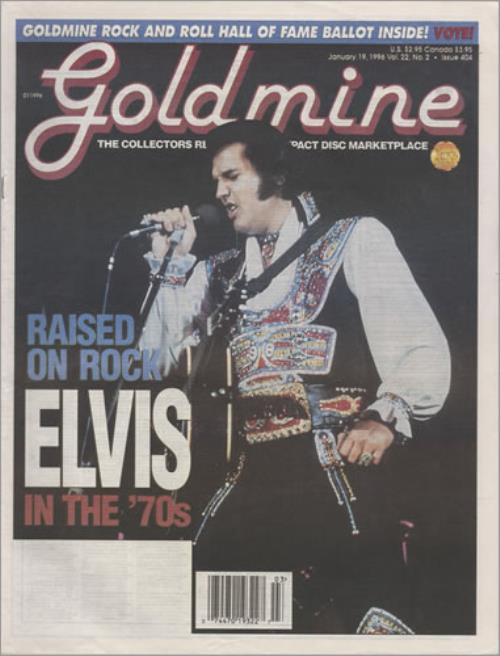 Elvis Presley Goldmine - January 1996 magazine US ELVMAGO405906