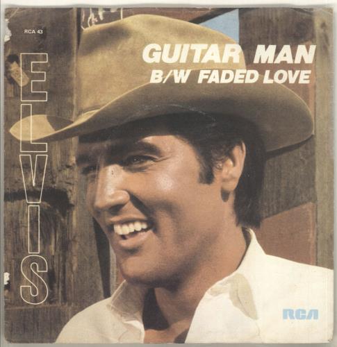 Elvis Presley Guitar Man - Solid + Sleeve 7" vinyl single (7 inch record / 45) UK ELV07GU714311