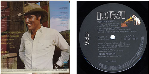 Elvis Presley Guitar Man vinyl LP album (LP record) Mexican ELVLPGU368557