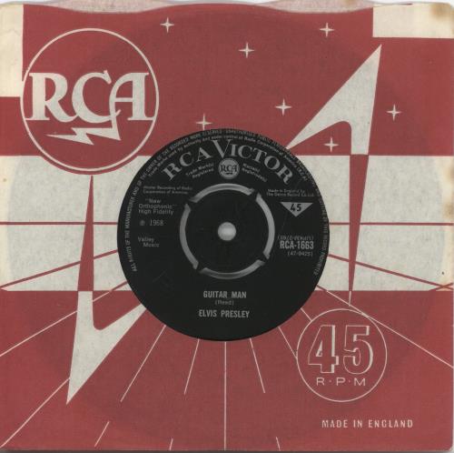 Elvis Presley Guitar Man 7" vinyl single (7 inch record / 45) UK ELV07GU890980