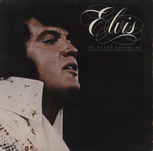 Elvis Presley He Walks Beside Me - Sample Stamped vinyl LP album (LP record) US ELVLPHE850864